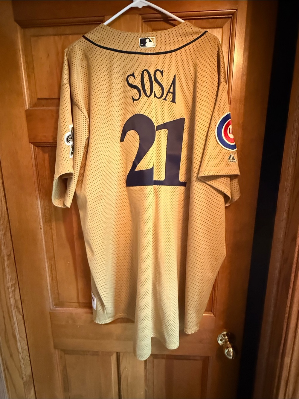 Cubs #21 Sammy Sosa Gold All-Star Baseball Jersey